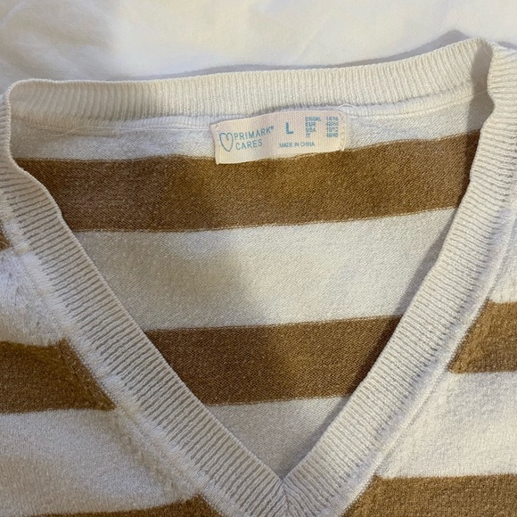 Primark Brown and White Striped Sweater - Picture 3 of 4